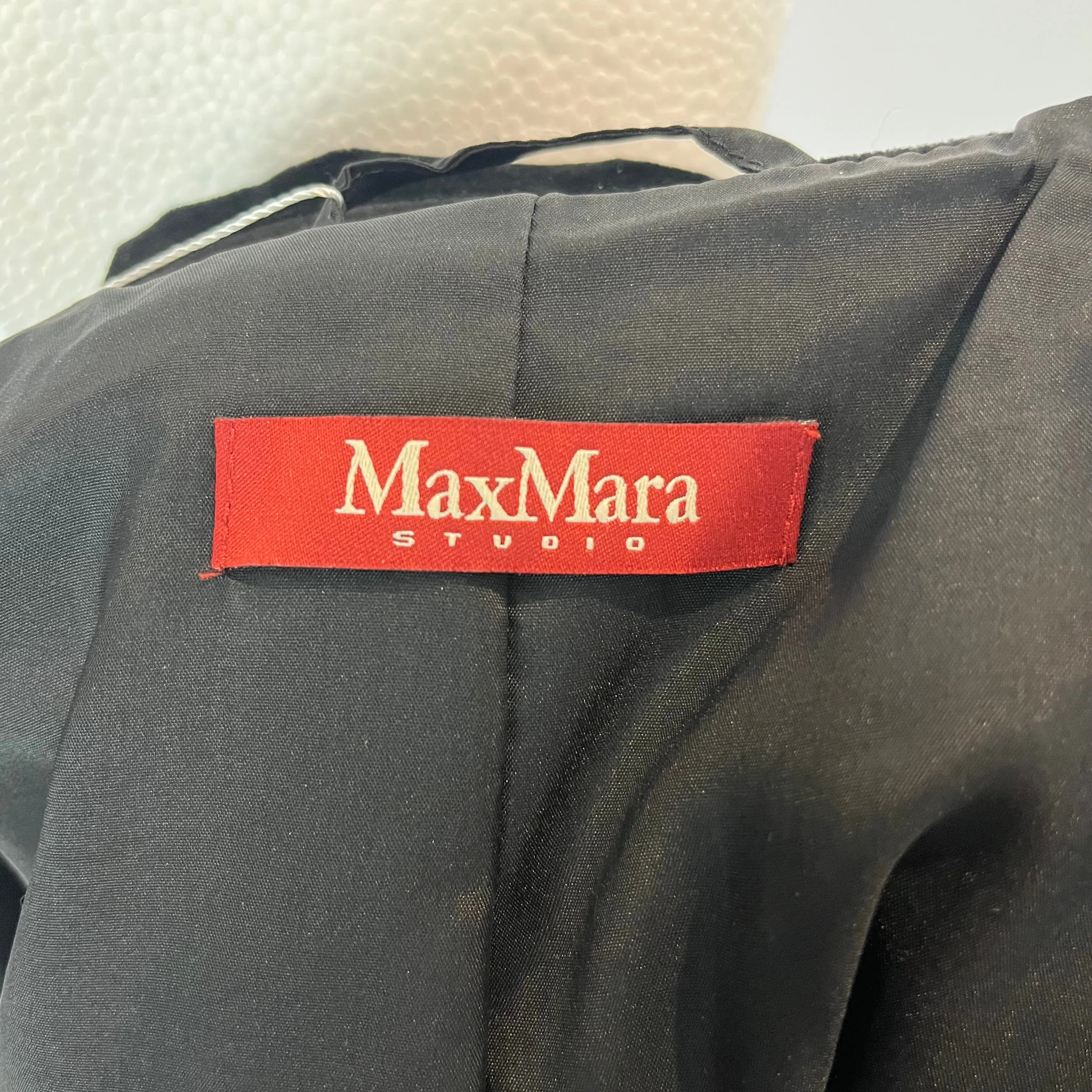 Max Mara Black Stretch Cotton Velvet Jacket S