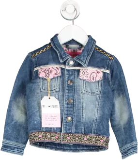 Missy Vintage Blue Hand Painted Embellished Denim Jacket 2 Years