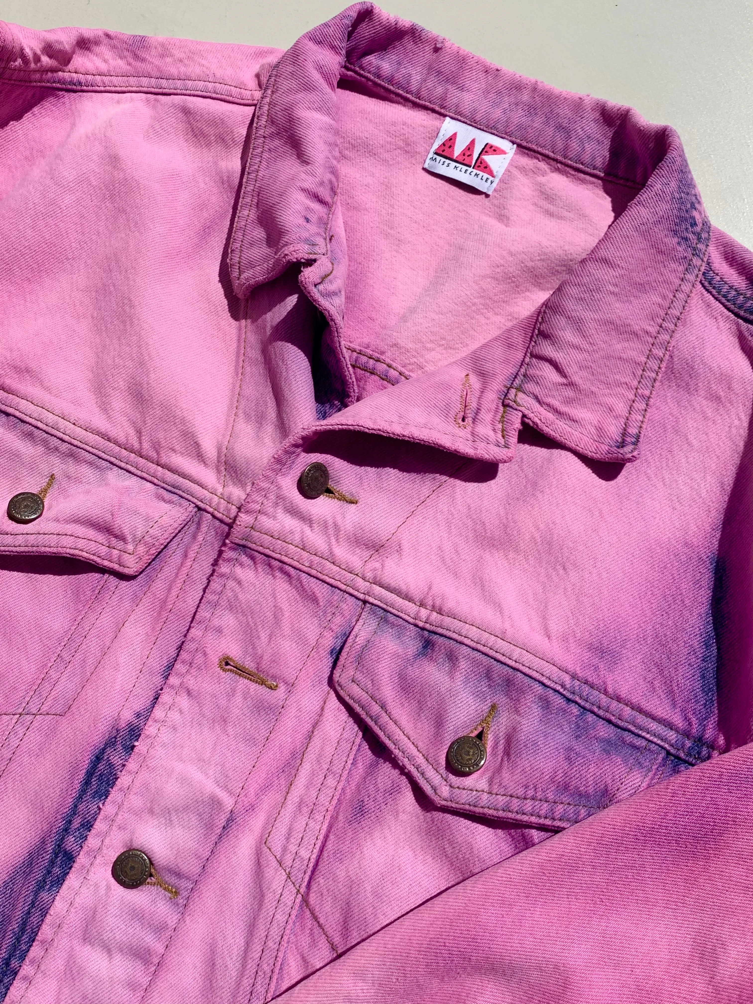 MK VINTAGE PINK DENIM JACKET talla ML