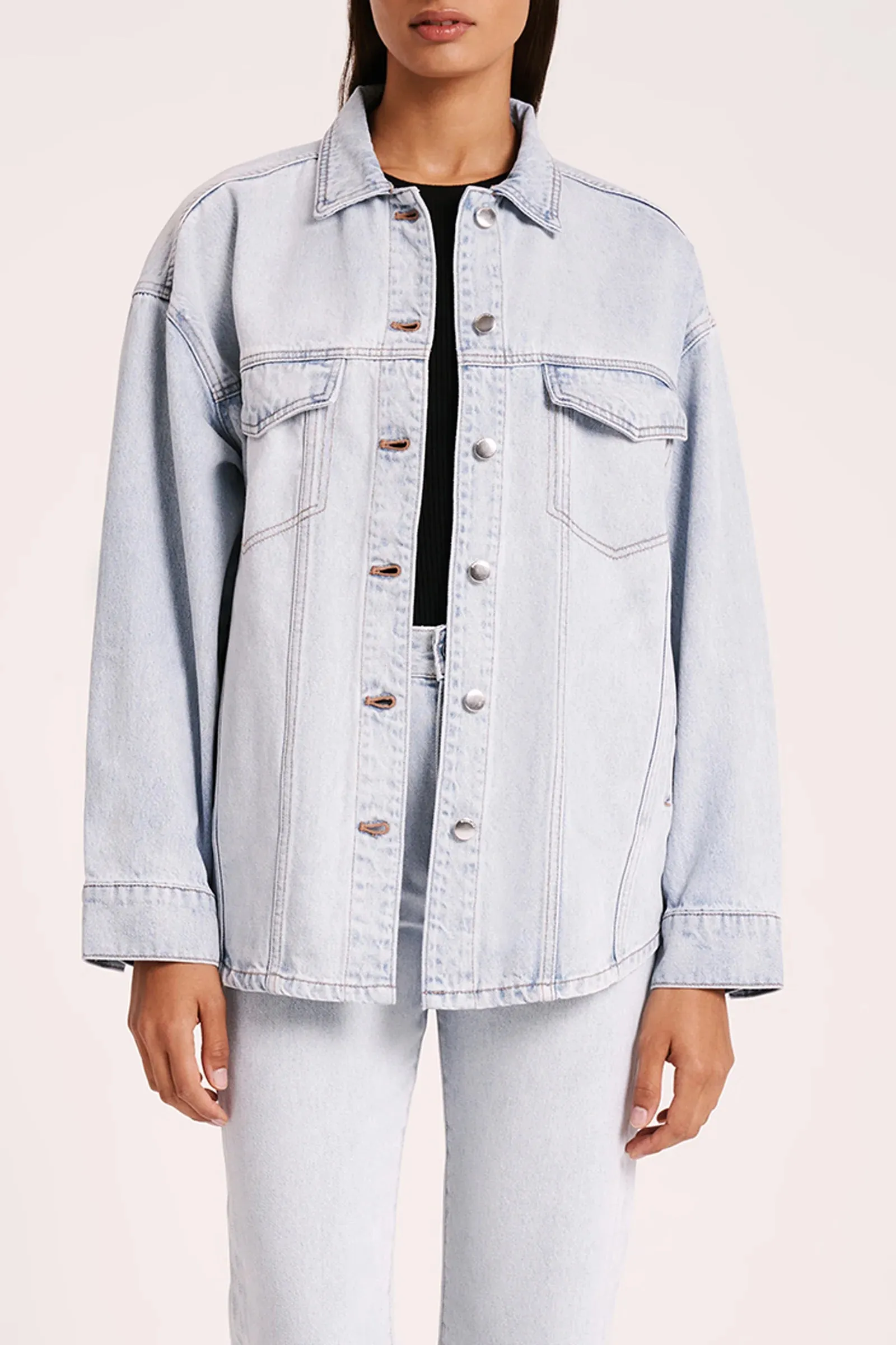 NUDE LUCY Organic Denim Jacket CLEAR BLUE