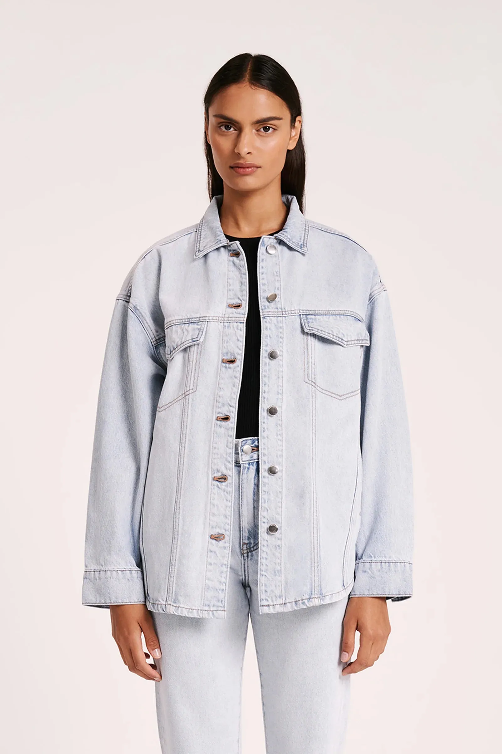 NUDE LUCY Organic Denim Jacket CLEAR BLUE