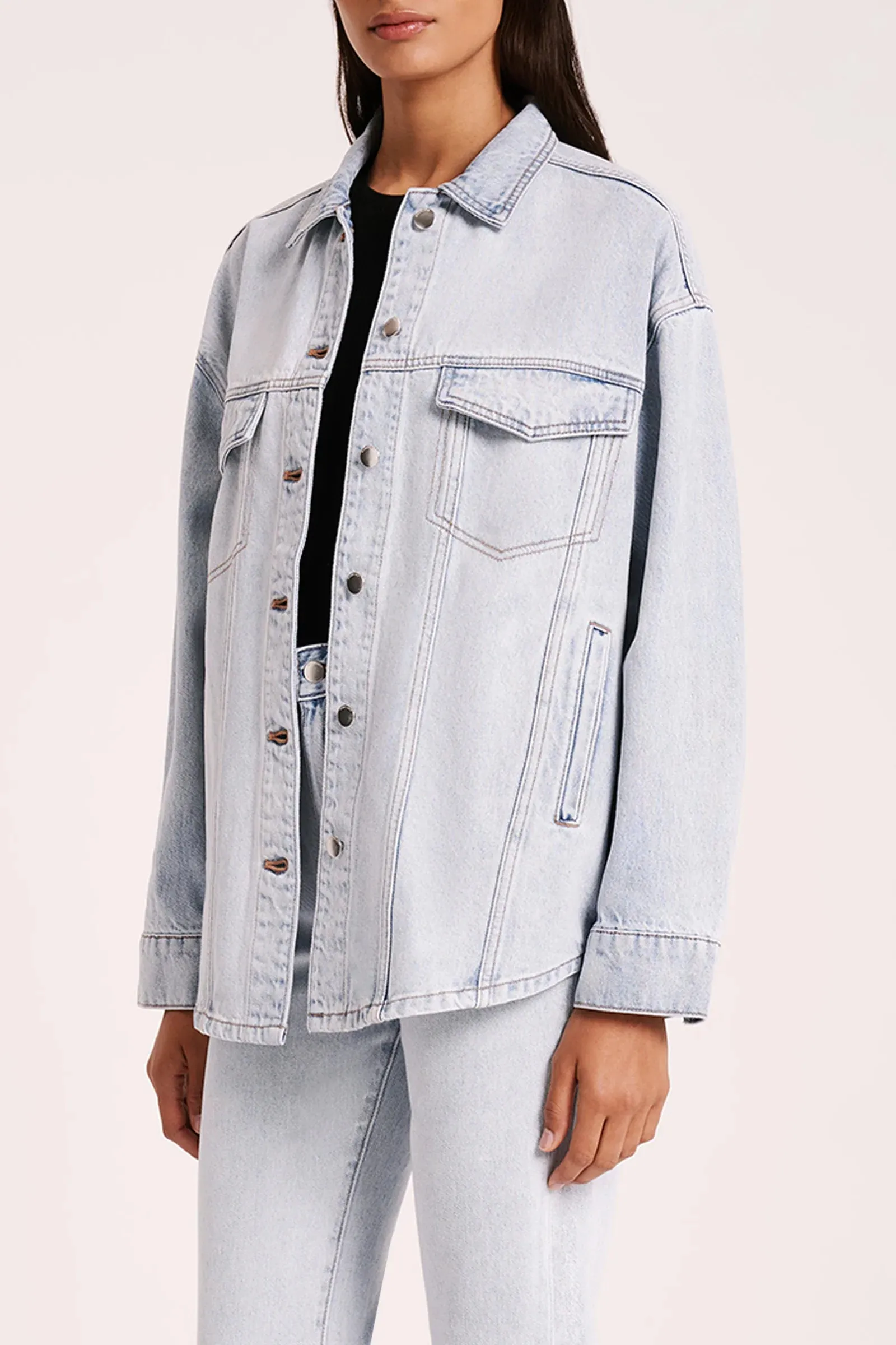 NUDE LUCY Organic Denim Jacket CLEAR BLUE