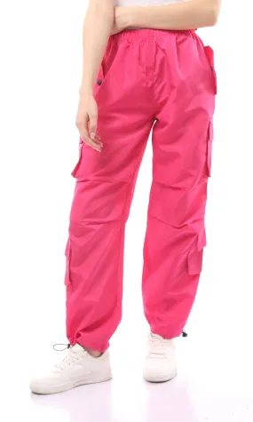 O170604 Fuchsia Waterproof Pants With Side Pockets