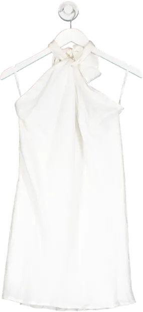 one mile White Mandy Mini Halter Dress UK 10