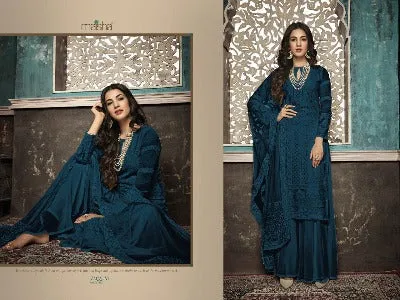 Peacock Georgette Suit UK Next Day