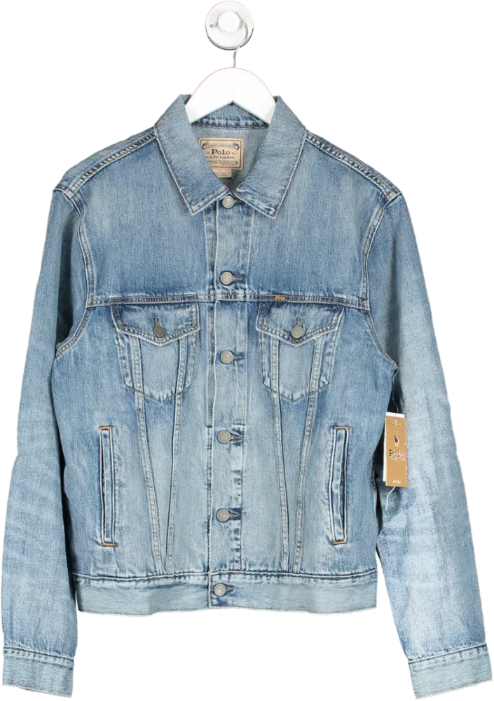 Polo Ralph Lauren Blue Denim Icon Trucker Jacket UK XL