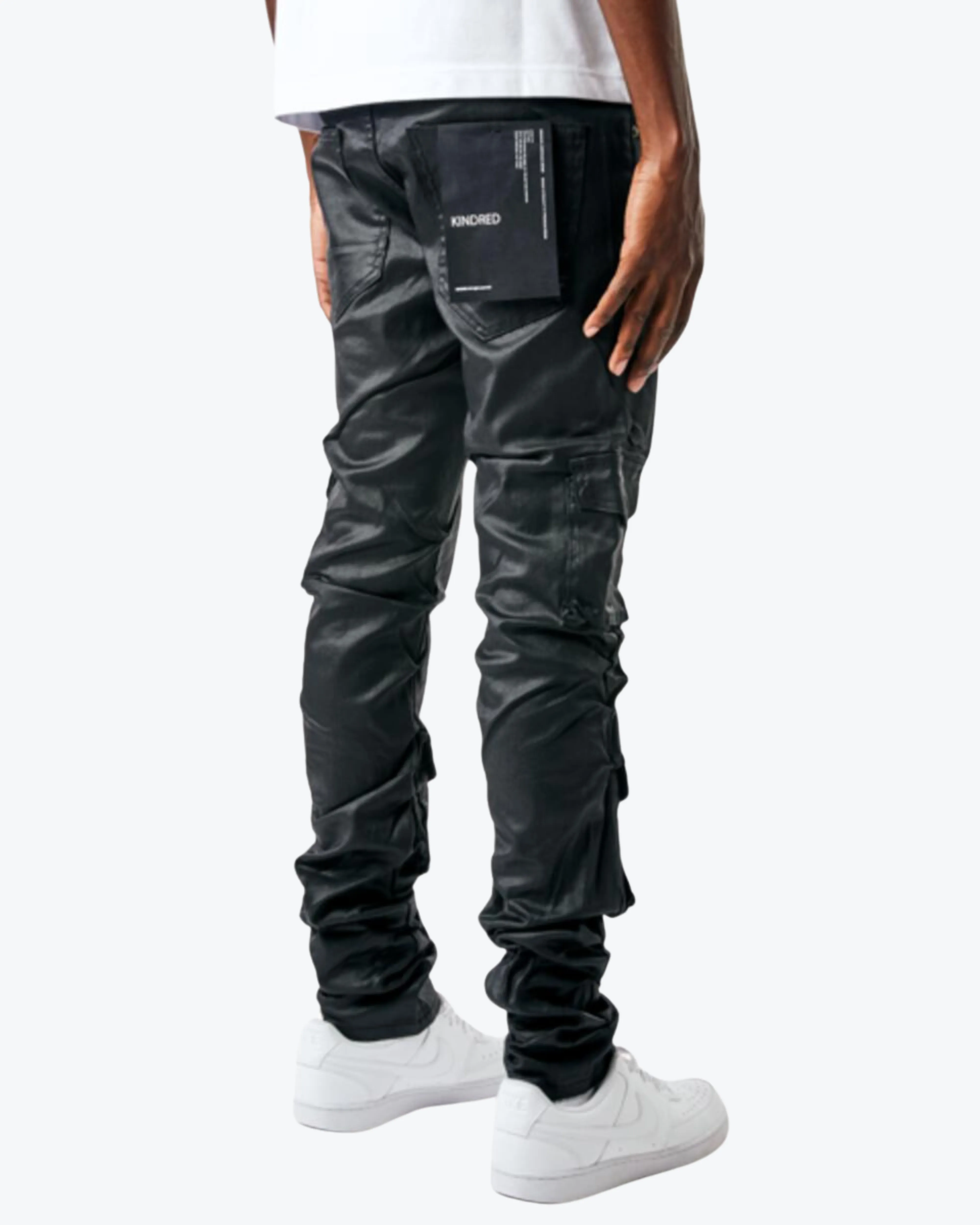 Premium Coated Skinny-Stacked Denim