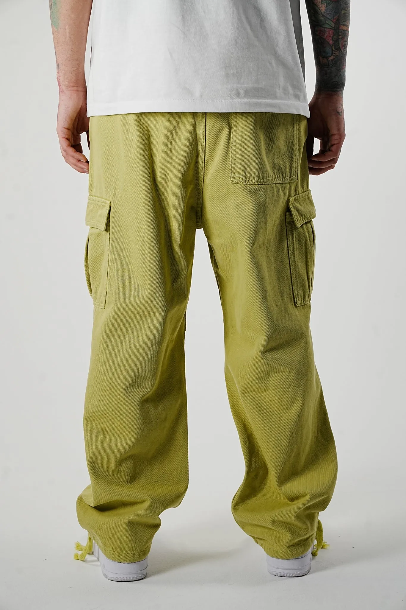 R11 Wide Fit Mustard Cargo Pants