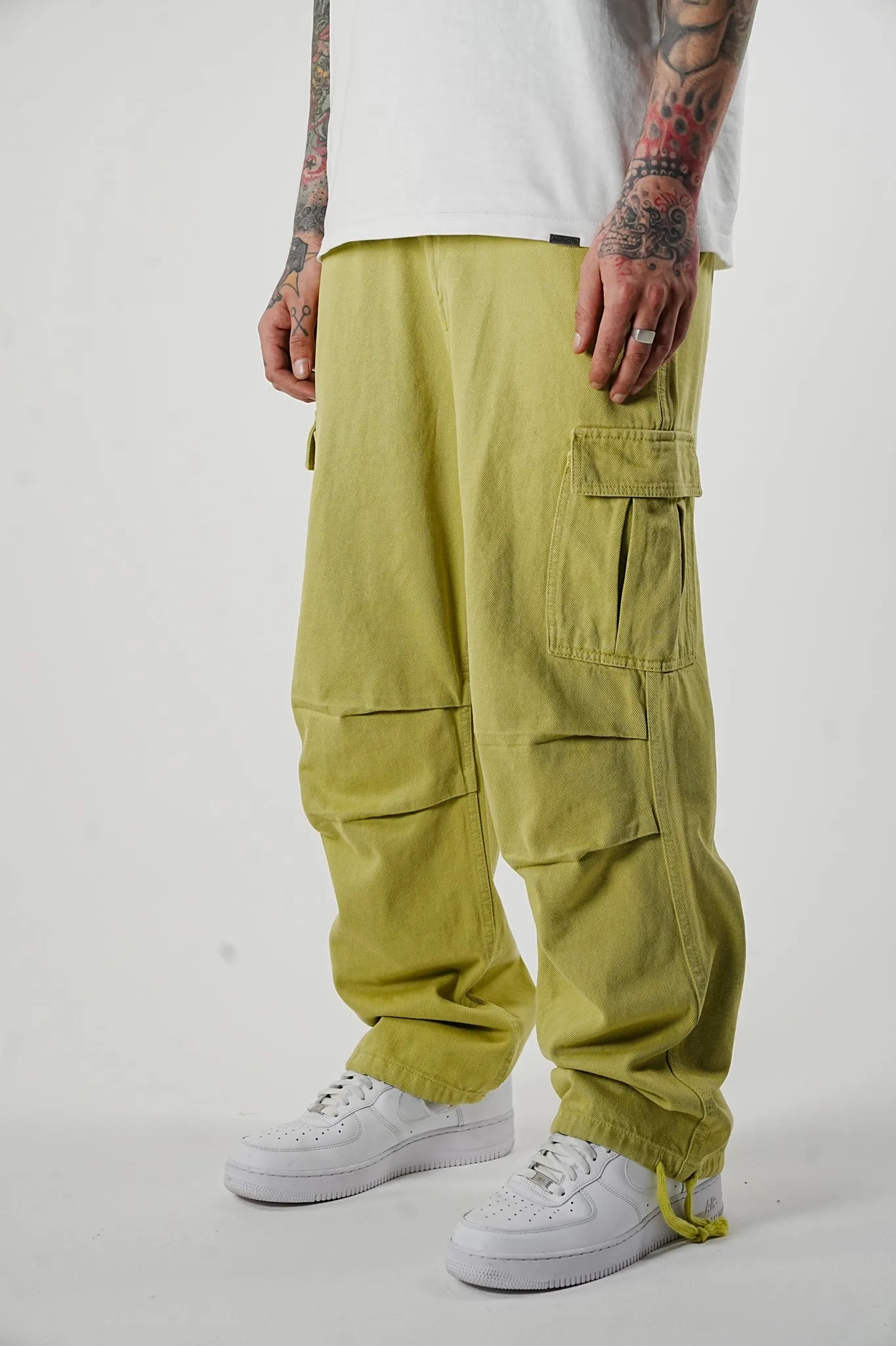 R11 Wide Fit Mustard Cargo Pants