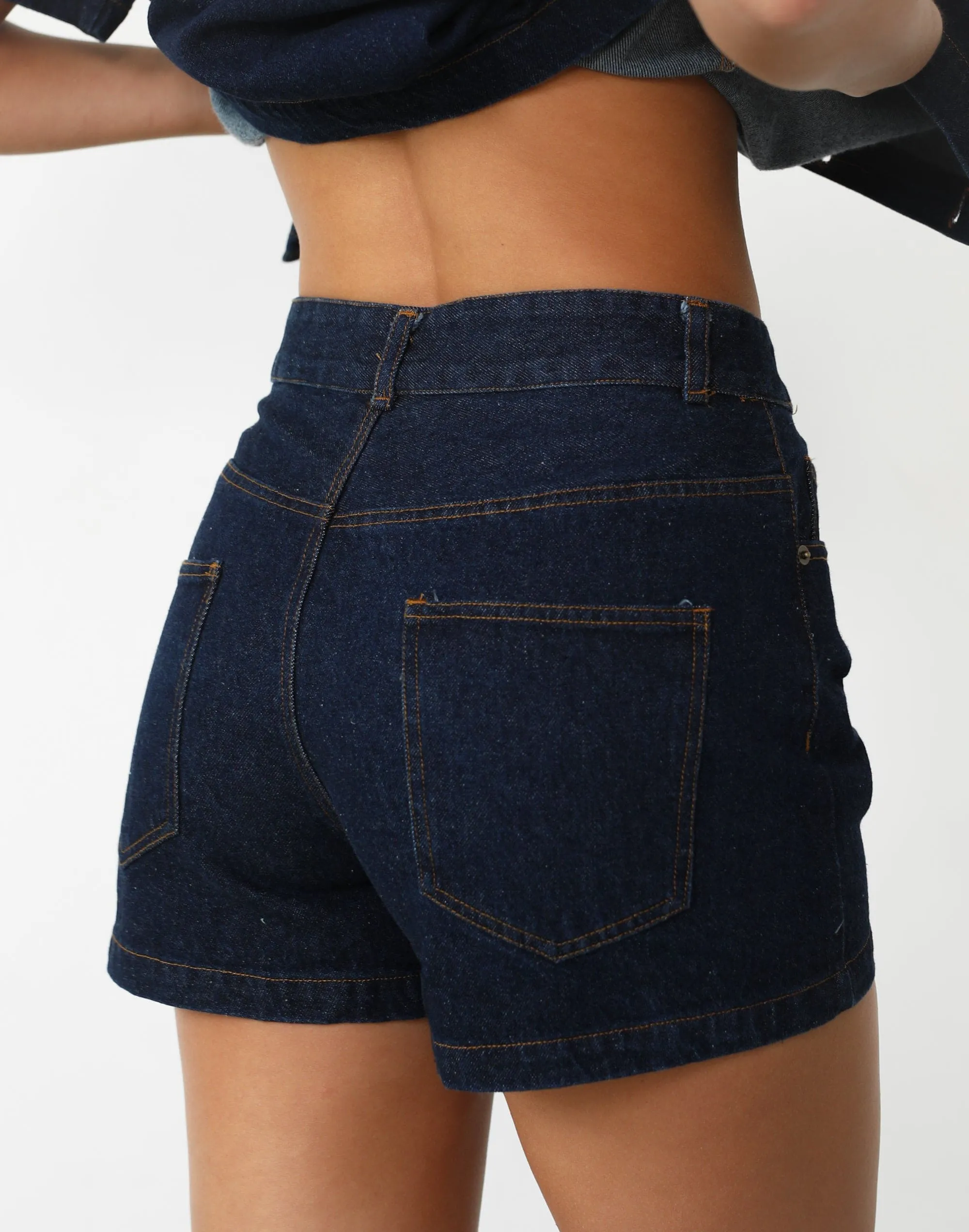 Raina Denim Shorts (Dark Denim)