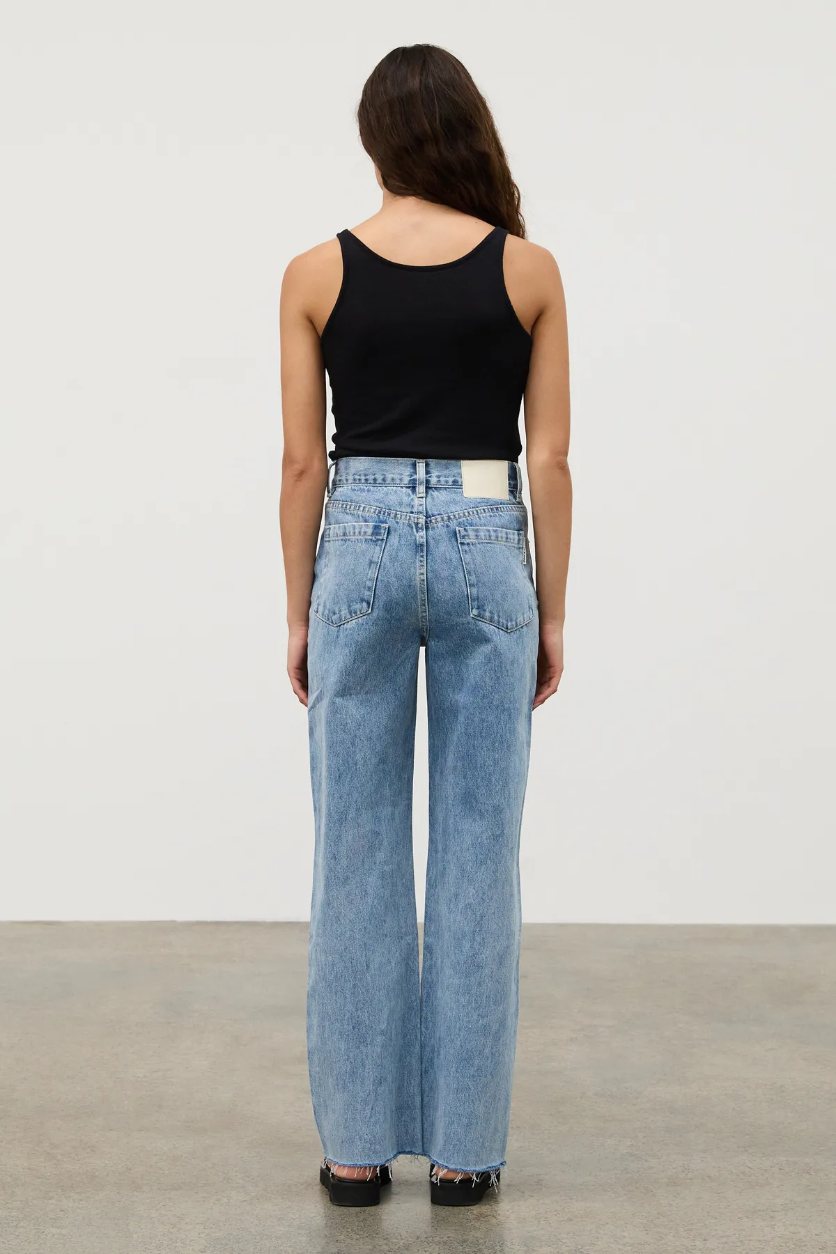 Recycled Cotton Mid Rise Jean - Mid Blue