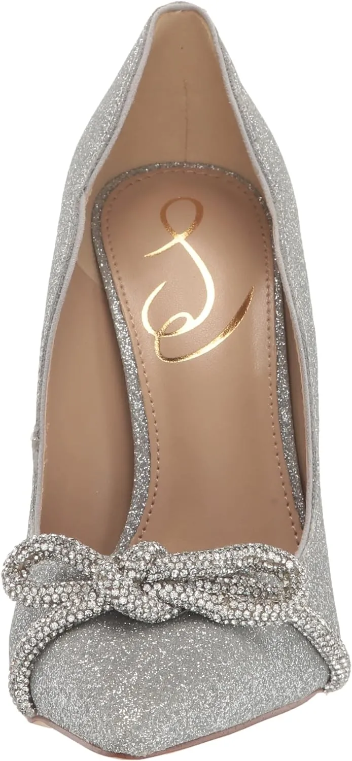 Sam Edelman Deela Soft Silver Pointed Toe Slip On Stiletto Heeled Fashion Pumps