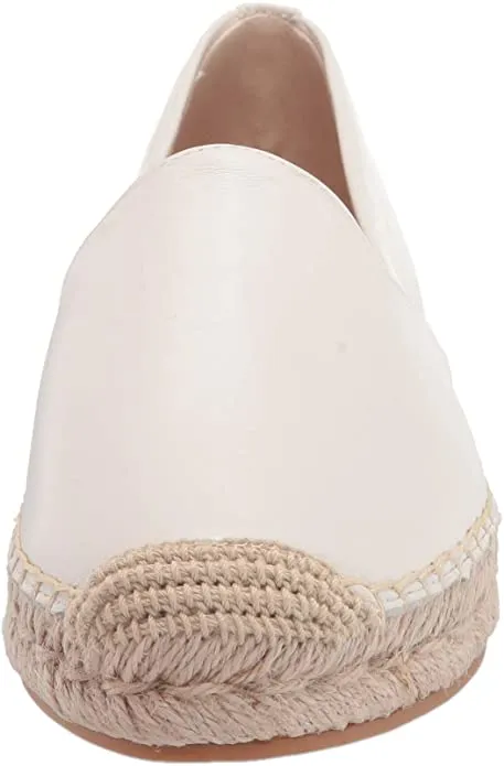 Sam Edelman Kesia Bright White Slip On Round Toe Espadrille Flat Loafers