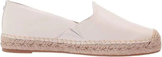 Sam Edelman Kesia Bright White Slip On Round Toe Espadrille Flat Loafers