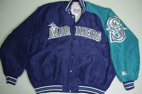 Seattle Mariners Vintage Diamond Collection Made in USA 90's Big Patch Starter Jacket