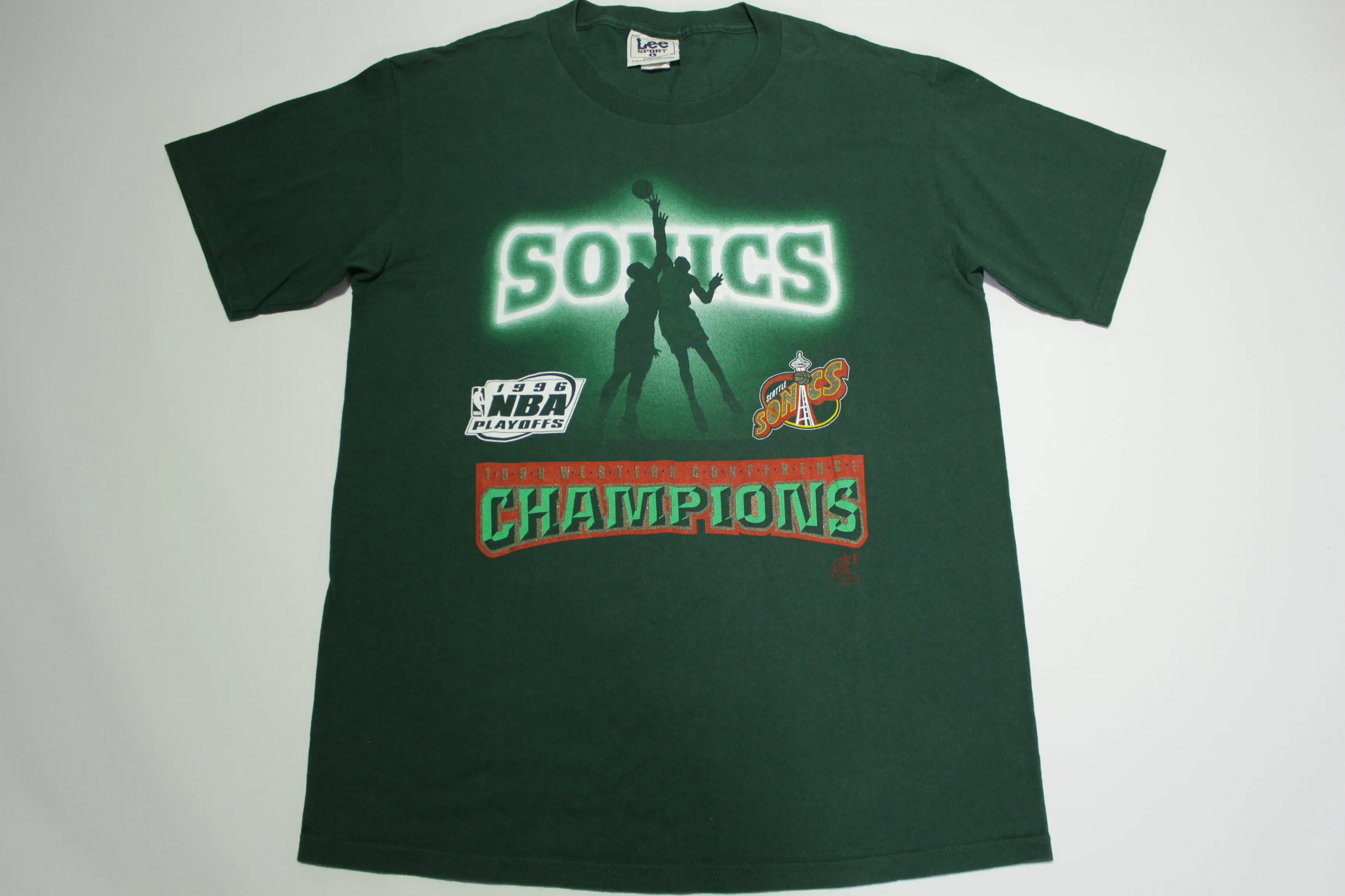 Seattle Sonics 1996 Western Conference Champions Vintage 90's Lee Sport T-Shirt