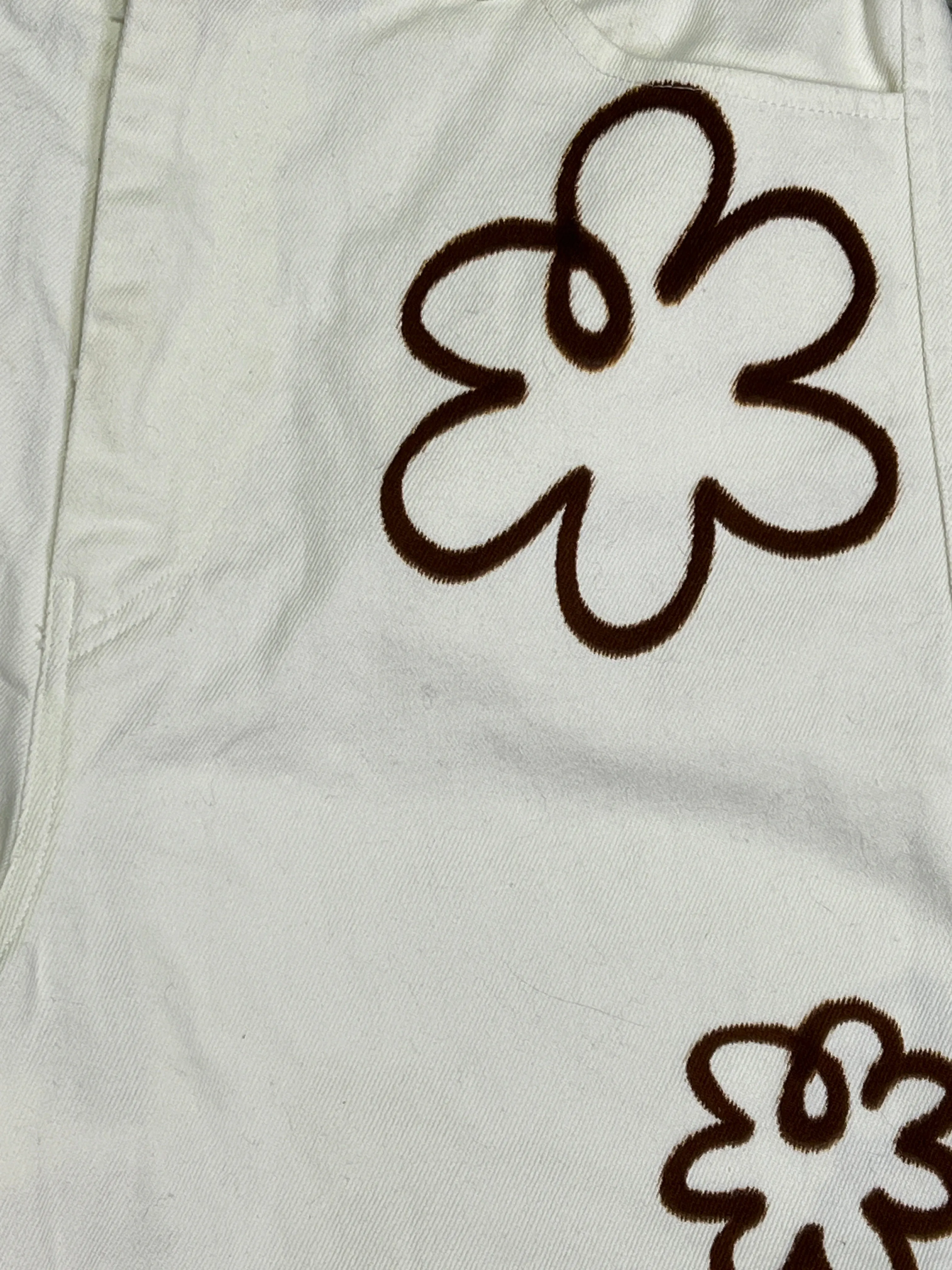 Size 12 - Suku Cream Relaxed Hand Drawn Pants