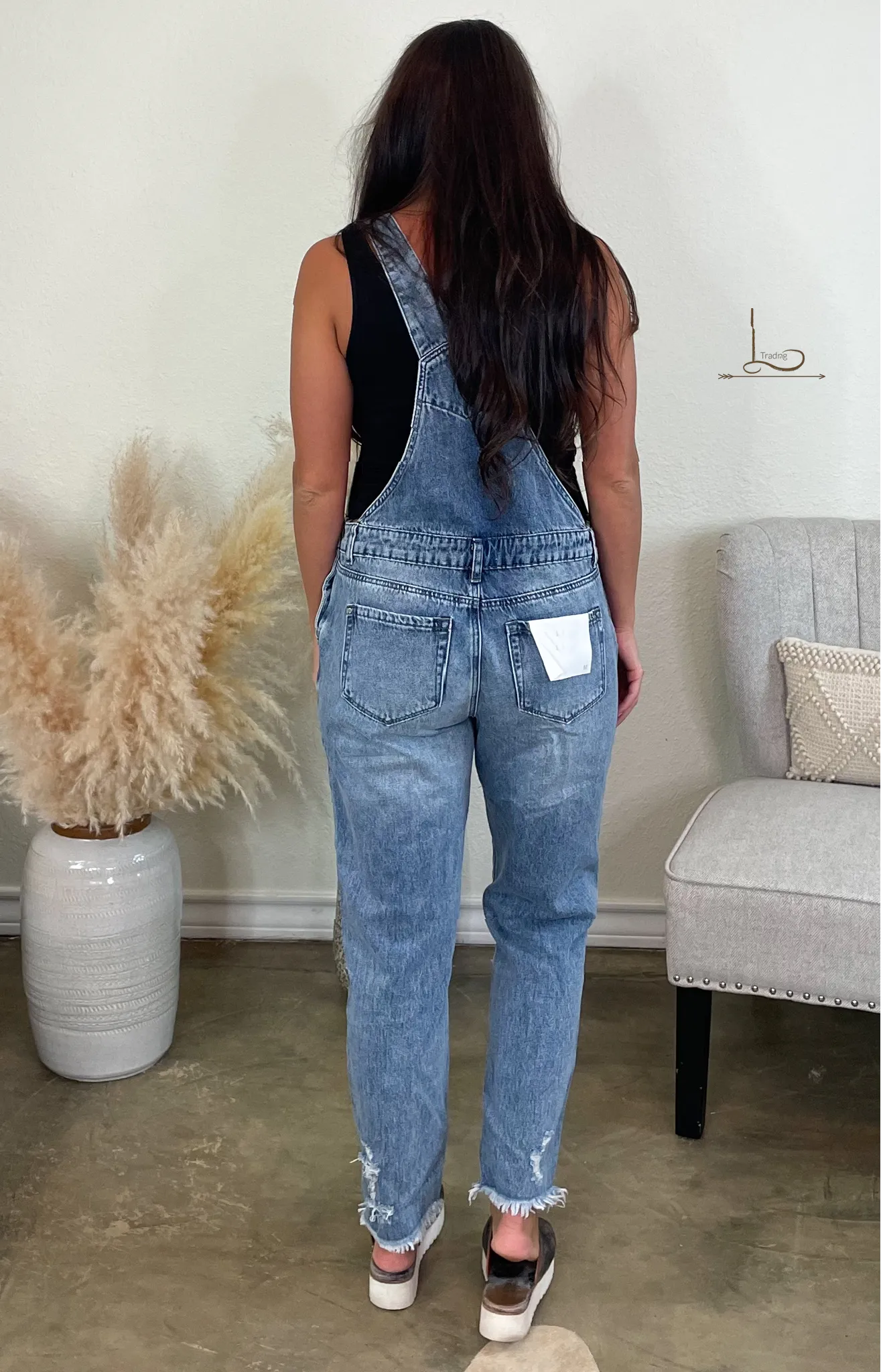 The Giddings ~Distressed Denim Overalls