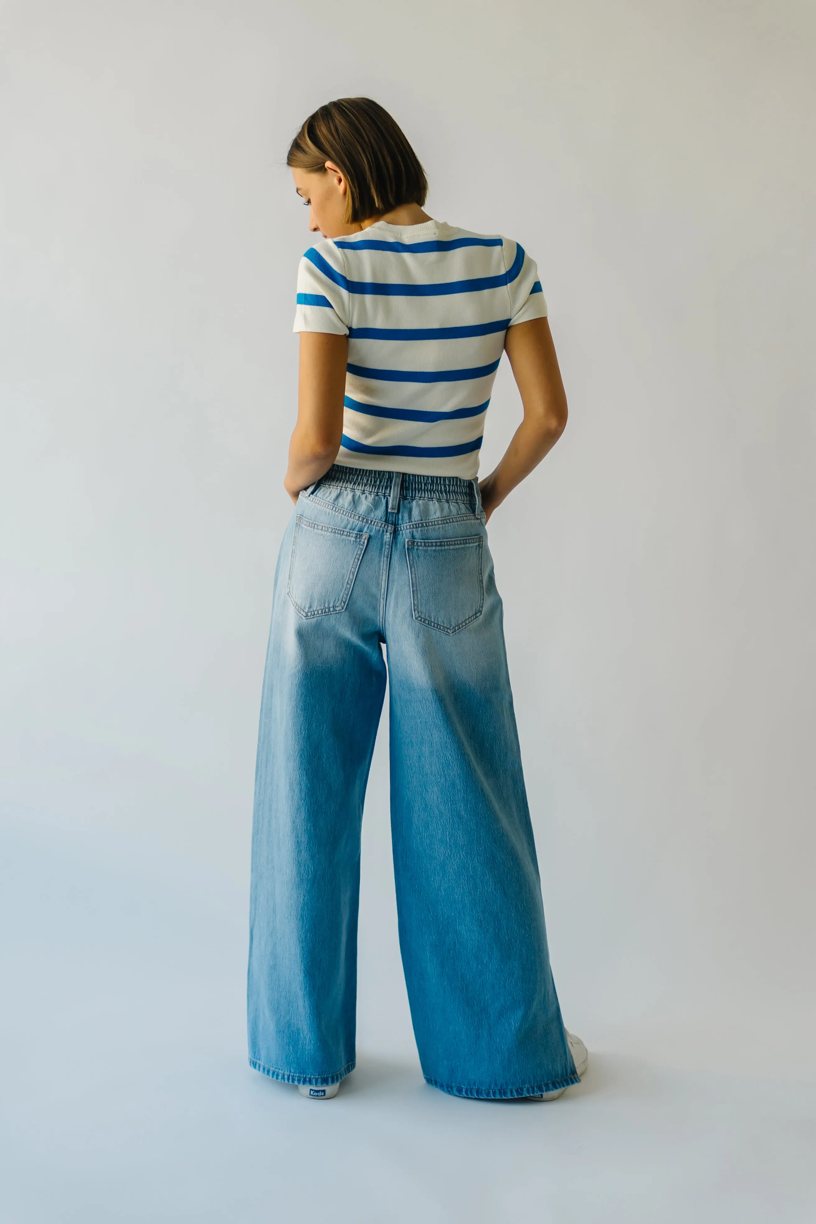 The Phineas High Rise Wide Leg Jean in Medium Blue