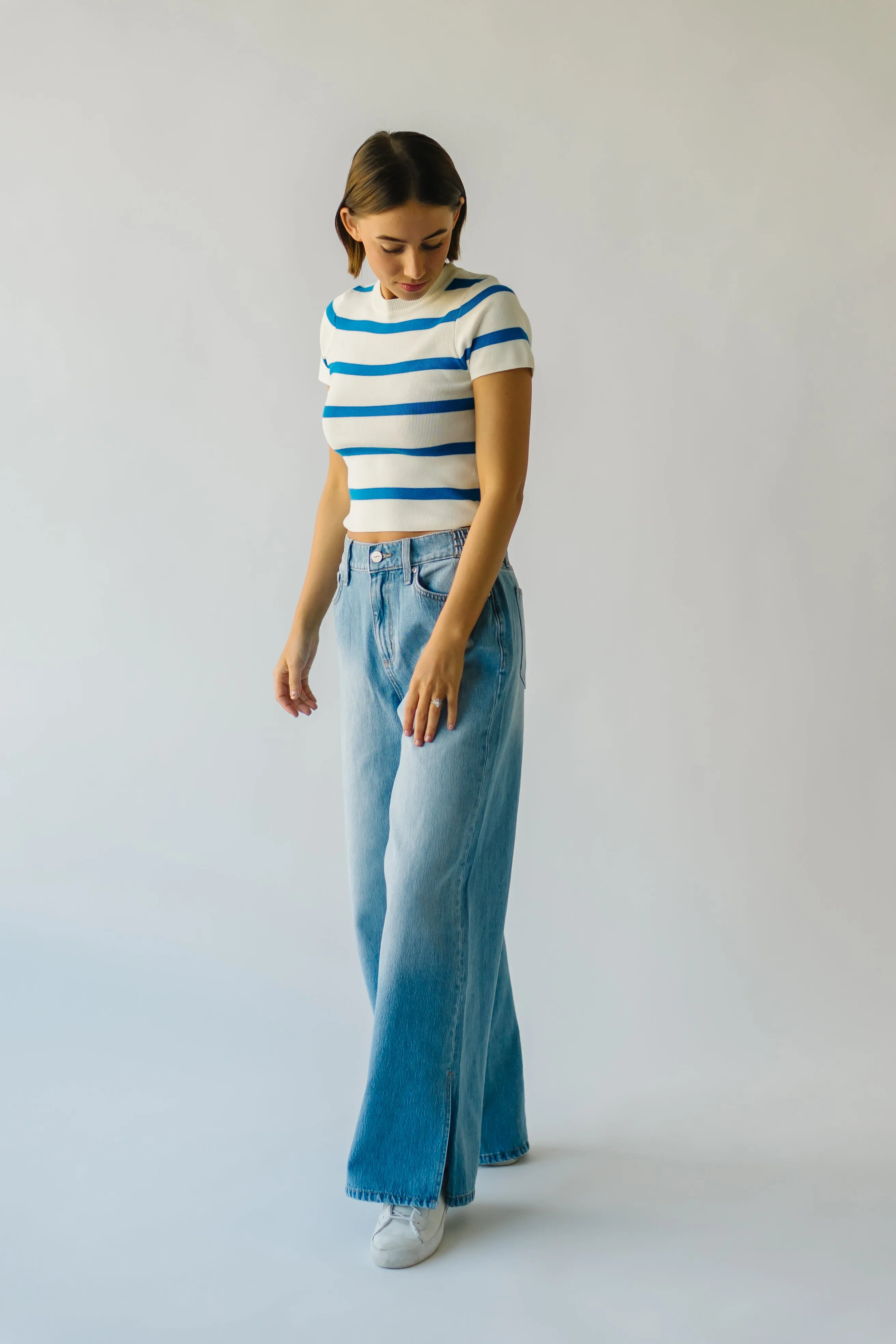 The Phineas High Rise Wide Leg Jean in Medium Blue