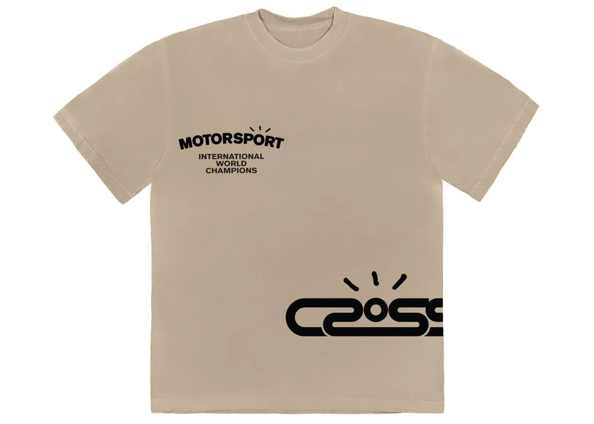 Travis Scott Cactus Jack Motor Sport Tee Tan