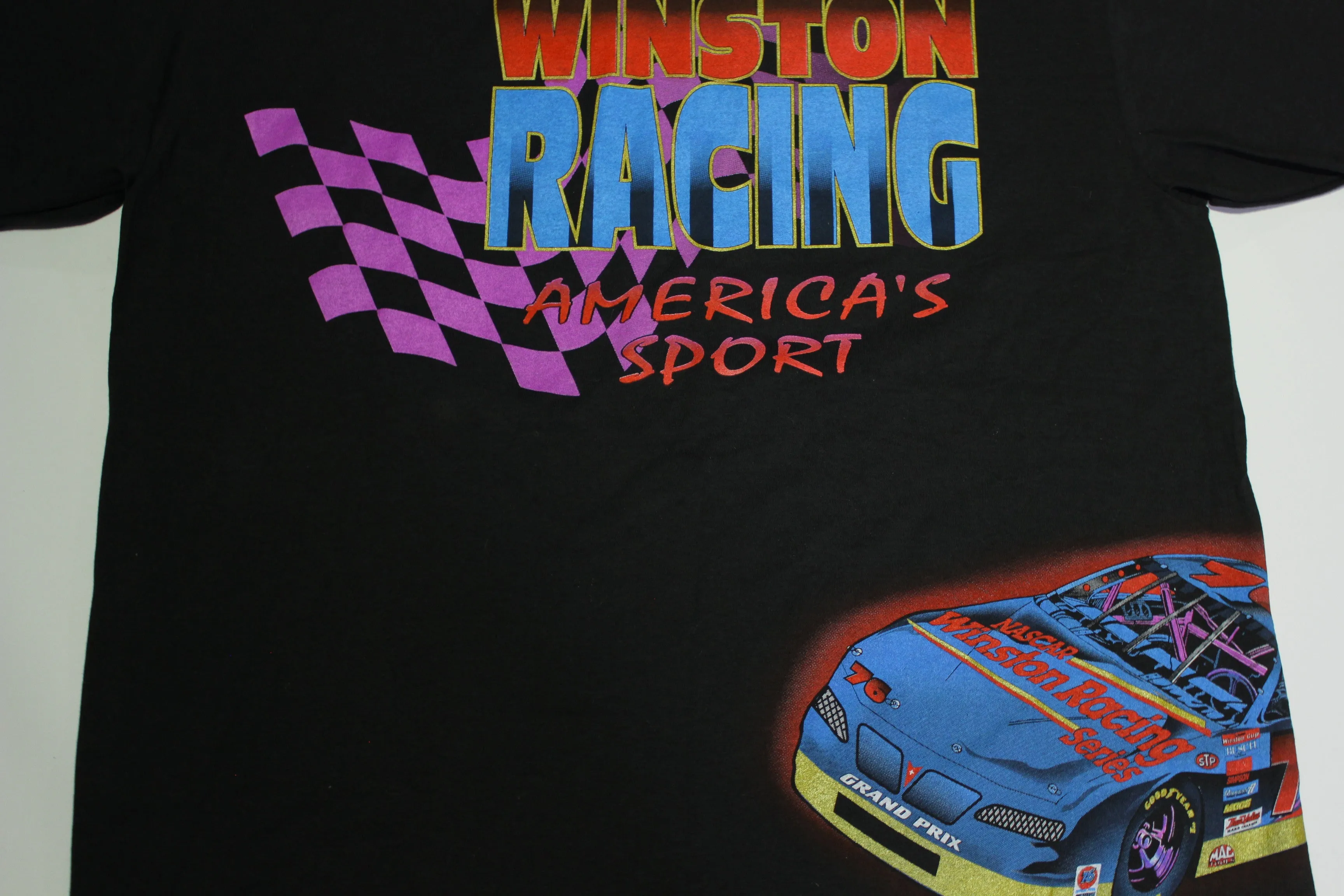 Winston Racing America's Sport Vintage 1997 Nascar Wrap Around Line Up T-Shirt