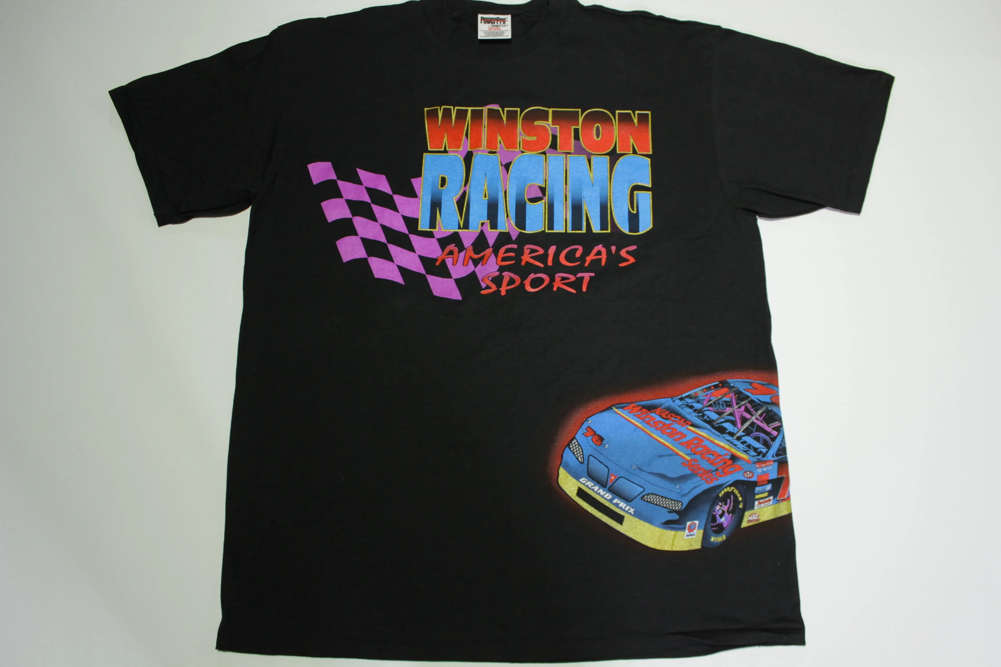 Winston Racing America's Sport Vintage 1997 Nascar Wrap Around Line Up T-Shirt