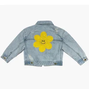 Yellow Daisy Denim Jacket